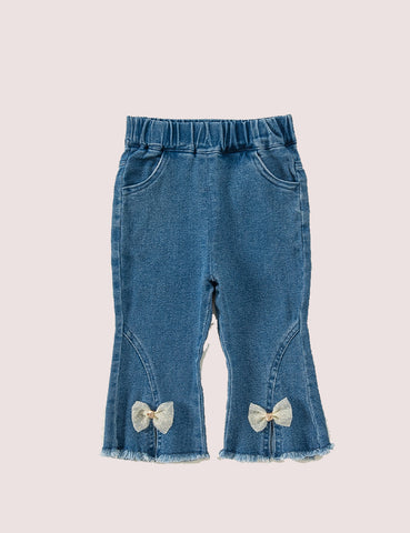 Bow Denim Trousers