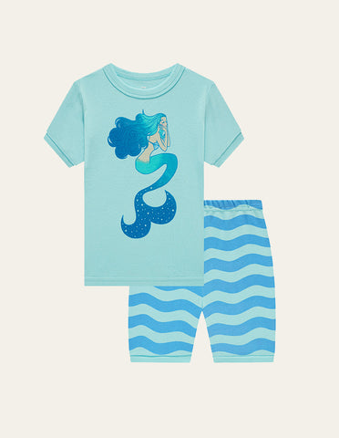 Mermaid Short Sleeve Pajama Suit