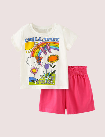 Cartoon Short Sleeve Suit