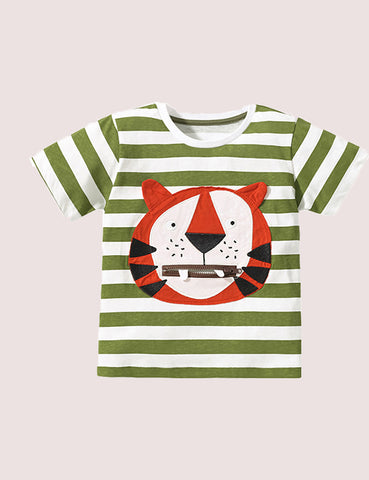 Stripe Applique T-shirt