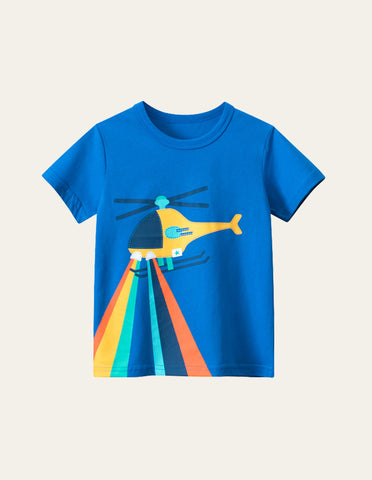 Helicopter Print T-Shirt