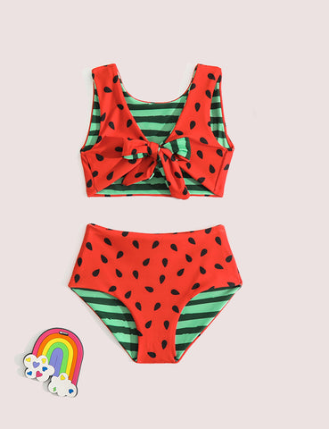 Full Print Split Swimsuit