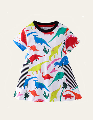 Dinosaur Full Print Dress