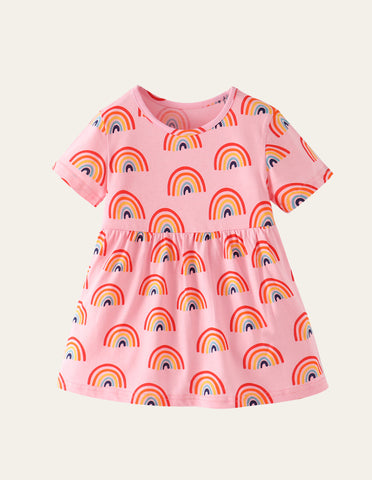 Rainbow Full Print Dress