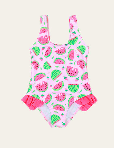 Watermelon Ruffled Swimsuit