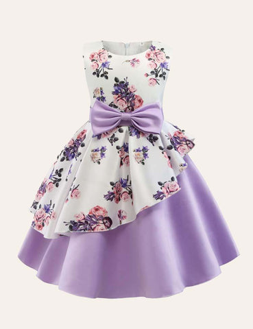 Floral Sleeveless Party Dress - CCMOM