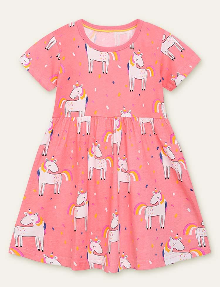 Unicorn Printed Dress - CCMOM