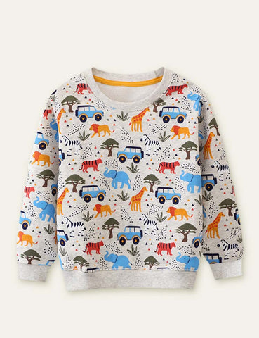 Animal Car Full Printed Sweatshirt