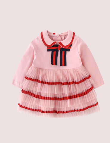 Pink Bow Frilly Dress