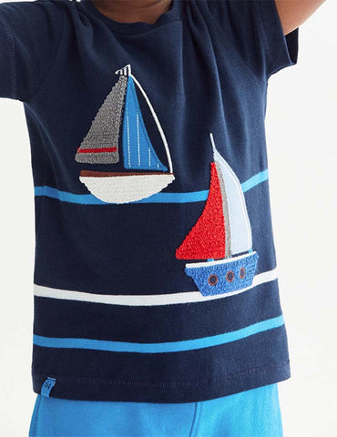 Sailboat Striped T-shirt Set