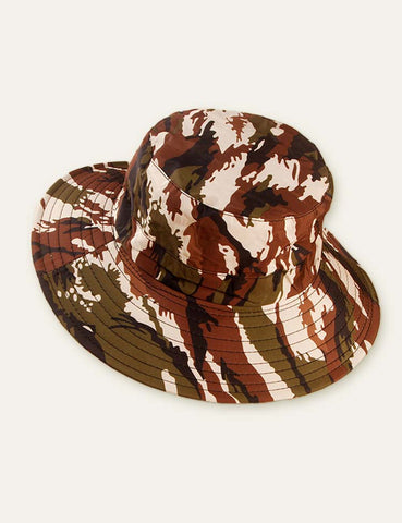 Camouflage Pattern Printed Broad-Brimmed Hat