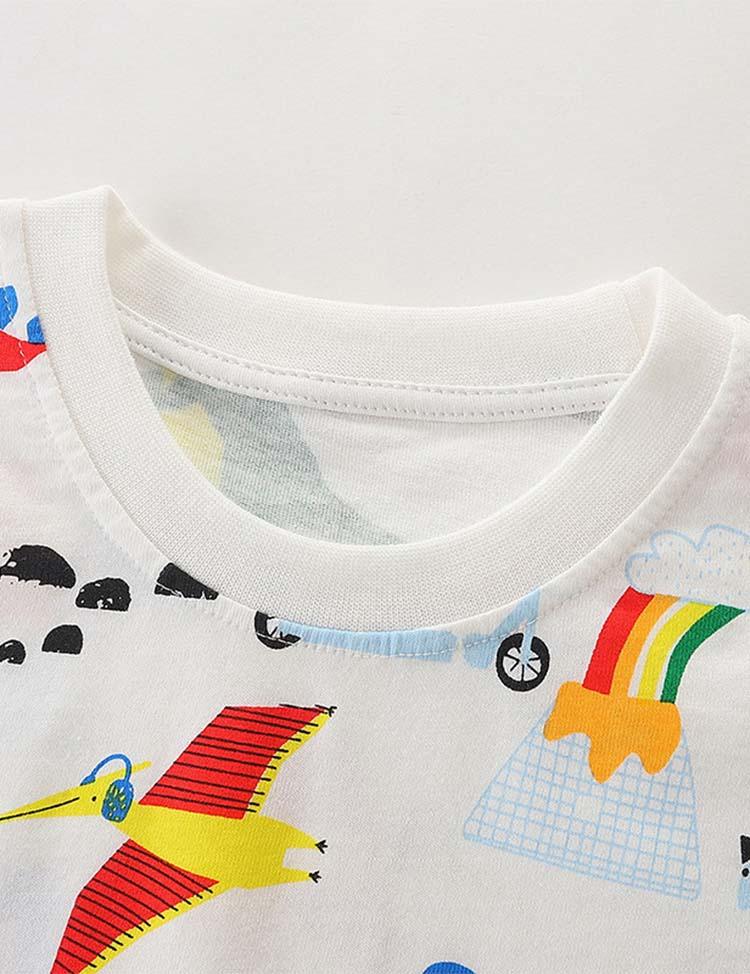 Rainbow Dinosaur T-shirt Set - CCMOM