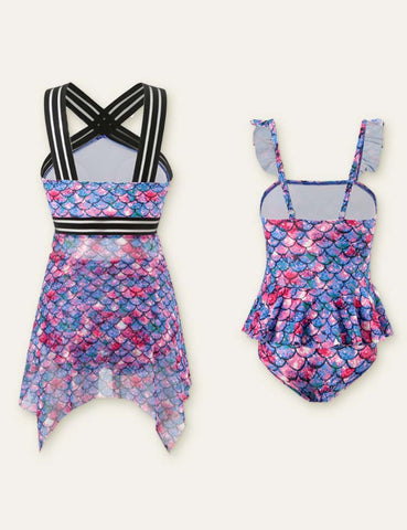 Floral Printed Family Matching Swimsuit