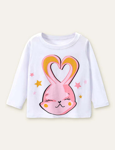 Happy Rabbit Printed Long Sleeve T-shirt