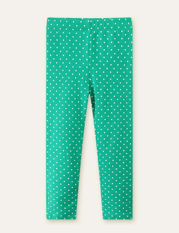 Toddler Solid Color Polka Dot Print Leggings