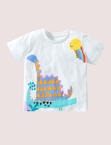 Rainbow Dinosaur Short Sleeve