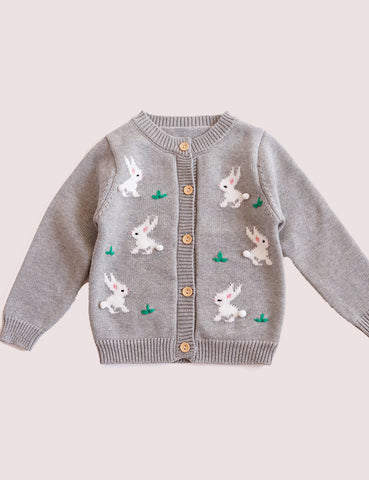 Bunny Crew Neck Cardigan