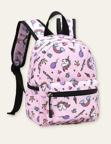 Cartoon Animal Full Printed Schoolbag Backpack