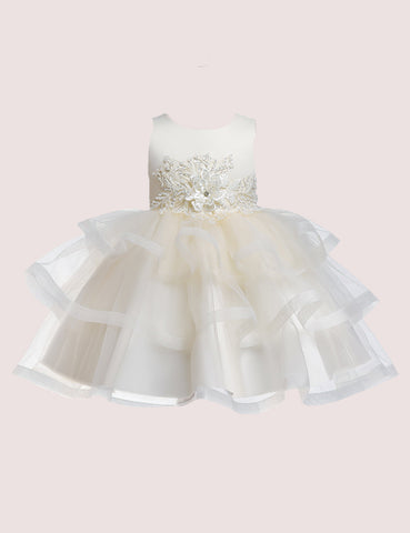 Mesh Appliqué Tutu Dress