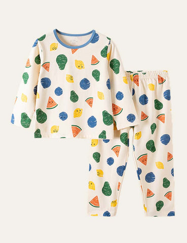 Animal Fruit Cartoon Printed Pajamas