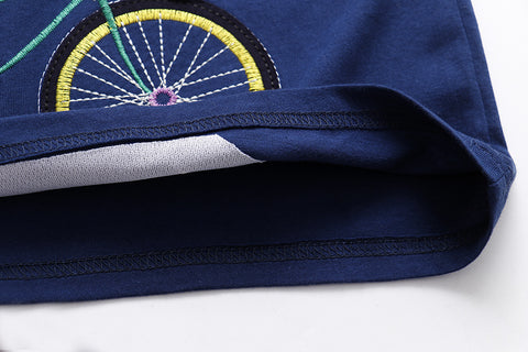 Bicycle Embroidery T-Shirt