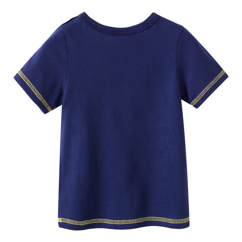 Car Appliqué Short-Sleeved T-shirt