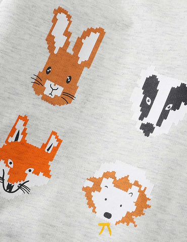 Animal Friends Printed Sweatshirt