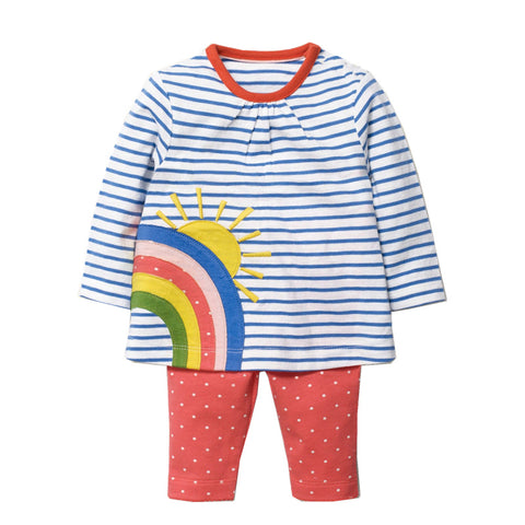 Rainbow Appliqué Dress Suit