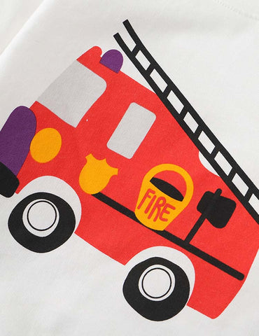 Fire Truck Printed Sweatshirt