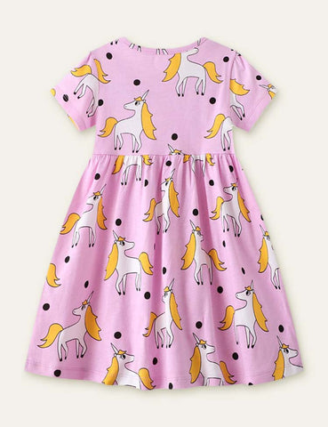 Unicorn Printed Dress