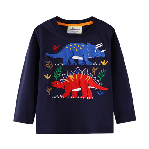 Dinosaur Appliqué Long Sleeve T-shirt