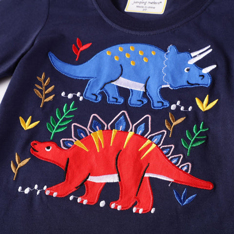 Dinosaur Appliqué Long Sleeve T-shirt