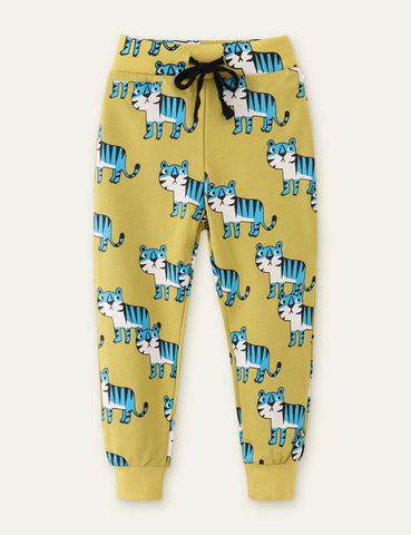 Tiger Cartoon Printed Sweatpants