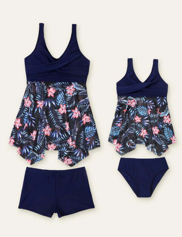 Floral Printed Family Matching Swimsuit