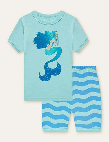 Mermaid Printed Pajamas