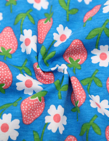 Strawberry Floral Printed Dress