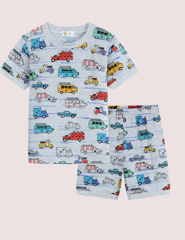 Dinosaur Printed Pajamas Two-Piece Set