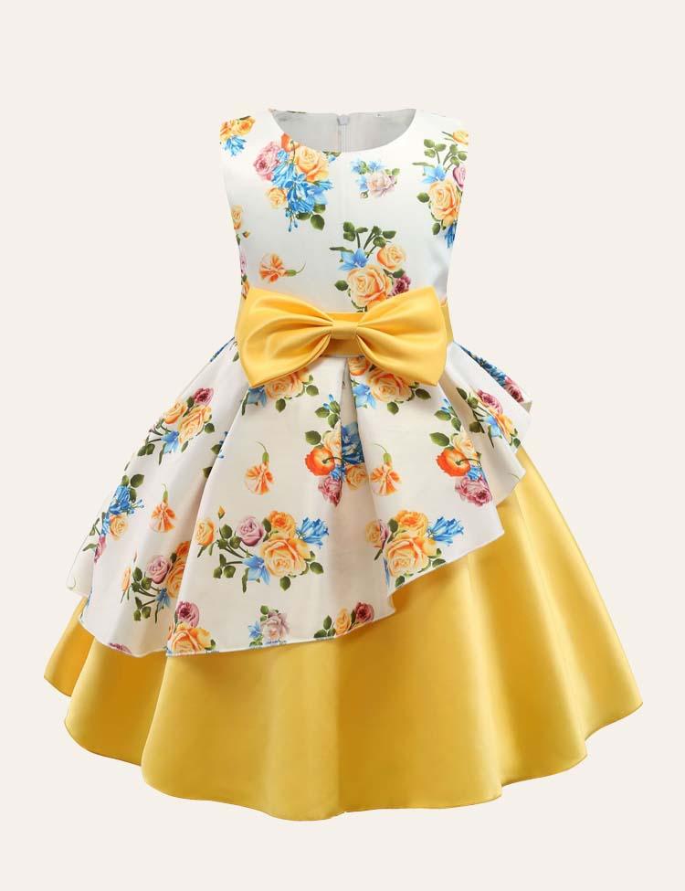 Floral Sleeveless Party Dress - CCMOM