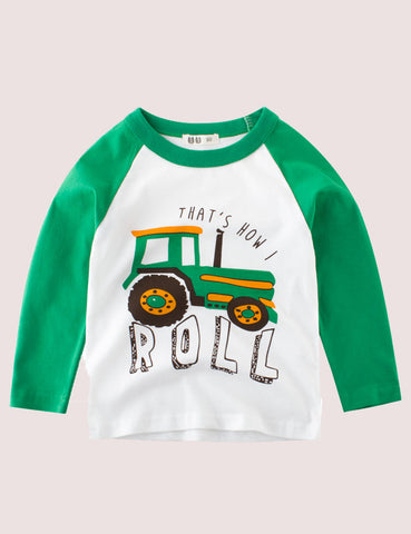 Tractor Print Long Sleeve T-shirt