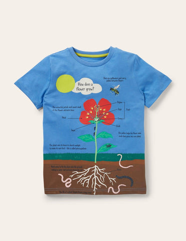 Blue Flower Educational T-shirt - CCMOM