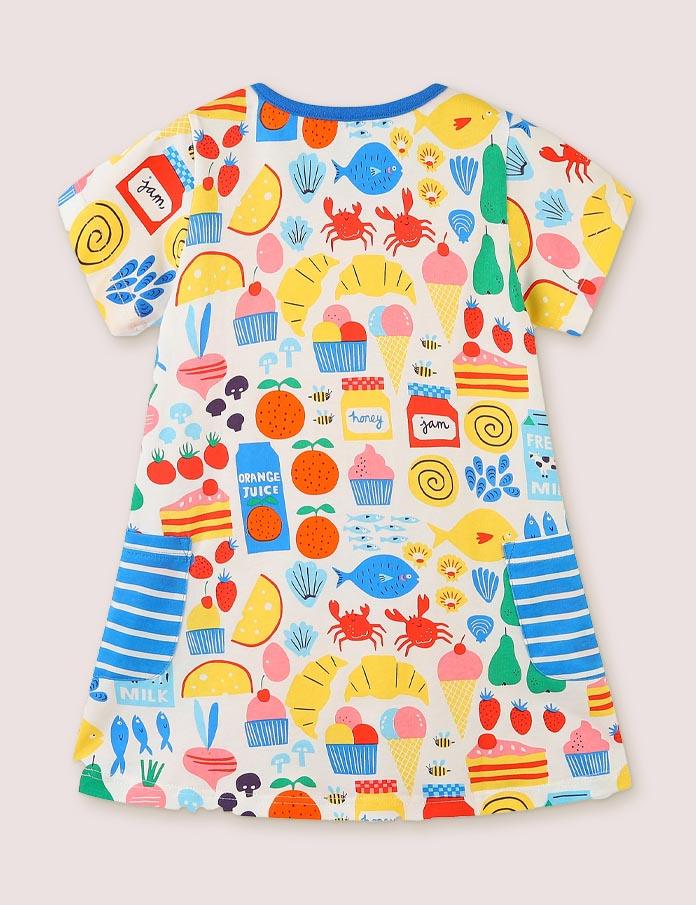 Blossoms Print Jersey Dress - CCMOM