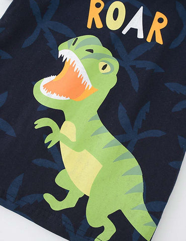 Cute Dinosaur Printed T-shirt