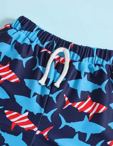 Shark Full Printed Swimming Shorts - CCMOM