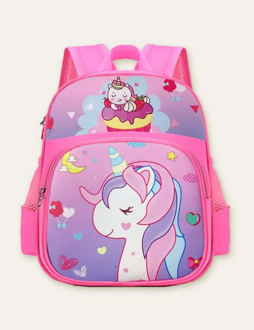 Unicorn Rocket Printed Schoolbag Backpack