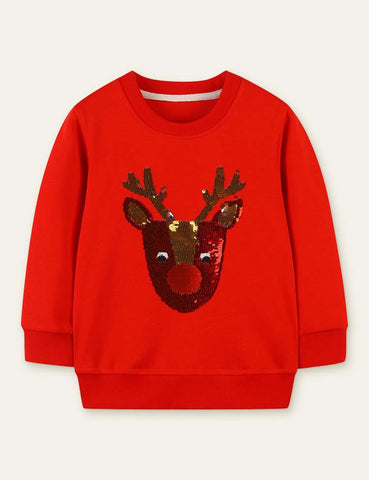 Sequined Elk Sweatshirt