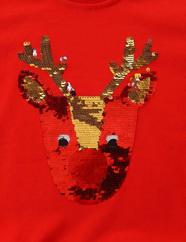 Sequined Elk Sweatshirt