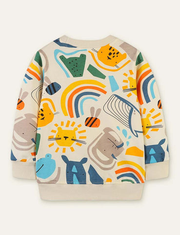 Rainbow Animal Full Printed Sweatshirt