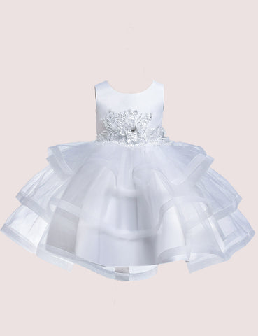 Mesh Appliqué Tutu Dress