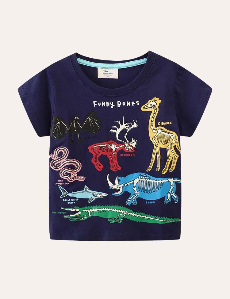 Glowing Animal World Printed T-shirt - CCMOM