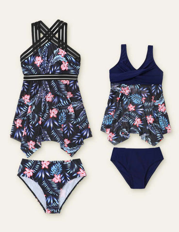 Floral Printed Family Matching Swimsuit